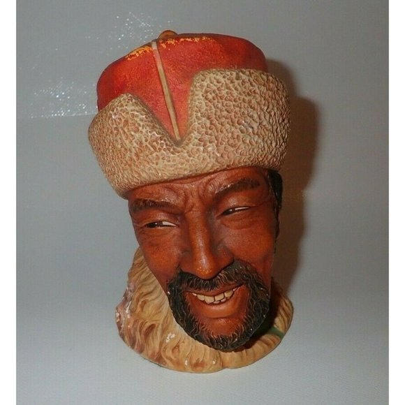 BOSSON Head HIMALAYAN Chalkware‎ Bust Figure England Free standing Vintage - Picture 1 of 8